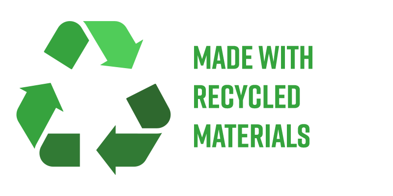 Made with recycled materials icon